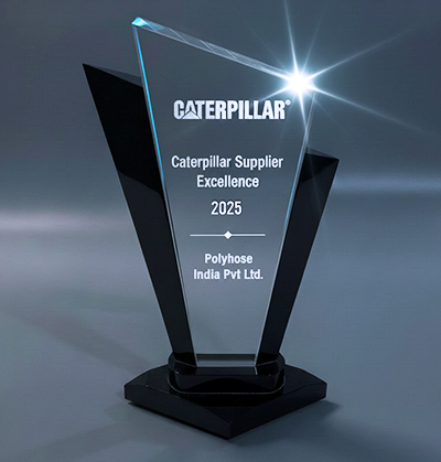 Trofeo Caterpillar Supplier Excellence 2025 otorgado a Polyhose India